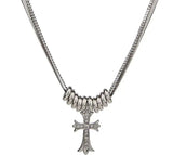 Load image into Gallery viewer, Cross Bedazzled Neclace