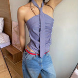 Load image into Gallery viewer, Halter Tie Shirt Top