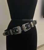 Load image into Gallery viewer, Double Buckle Studs Belt