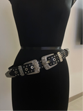 Load image into Gallery viewer, Double Buckle Studs Belt